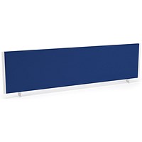 Impulse Evolve Desk Screen, 1600x400mm, White Frame, Blue