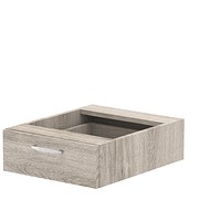 Impulse 1 Drawer Fixed Pedestal, Grey Oak