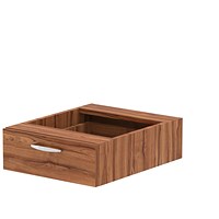 Impulse 1 Drawer Fixed Pedestal, Walnut