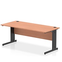 Impulse 1800mm Rectangular Desk, Black Cable Managed Leg, Beech Impulse 1800mm Rectangular Desk, Black Cable Managed Leg, Beech