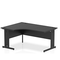 Impulse 1600mm Corner Desk, Left Hand, Black Cable Managed Leg, Black Impulse 1600mm Corner Desk, Left Hand, Black Cable Managed Leg, Black
