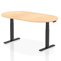 Impulse Sit-Standing Boardroom Table, 1800mm, Black Leg, Maple Impulse Sit-Standing Boardroom Table, 1800mm, Black Leg, Maple