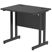 Impulse 800mm Slim Rectangular Desk, Black Cantilever Leg, Black Impulse 800mm Slim Rectangular Desk, Black Cantilever Leg, Black