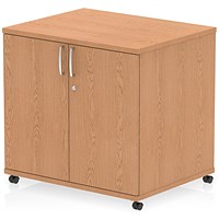 Impulse 600mm Deep Desk High Mobile Cupboard, Oak Impulse 600mm Deep Desk High Mobile Cupboard, Oak