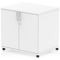 Impulse 600mm Deep Desk High Mobile Cupboard, White