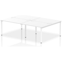 Impulse Bench B2B 4 Person 1200 White Frame Office Bench Desk White