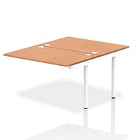 Impulse Bench B2B Ext Kit 1200 White Frame Office Bench Desk Oak