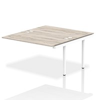 Impulse Bench B2B Ext Kit 1400 White Frame Office Bench Desk Grey Oak Impulse Bench B2B Ext Kit 1400 White Frame Office Bench Desk Grey Oak