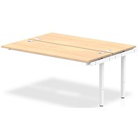 Impulse Bench B2B Ext Kit 1600 White Frame Office Bench Desk Maple