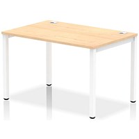 Impulse Bench Single Row 1200 White Frame Office Bench Desk Maple