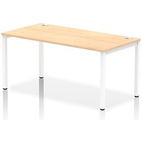 Impulse Bench Single Row 1600 White Frame Office Bench Desk Maple
