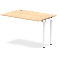 Impulse Bench Single Row Ext Kit 1200 White Frame Office Bench Desk Maple