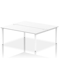 Impulse Bench B2B 2 Person 1800 White Frame Office Bench Desk White