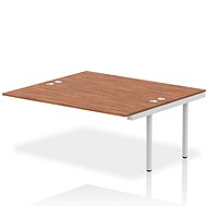 Impulse Bench B2B Ext Kit 1800 Silver Frame Office Bench Desk Walnut