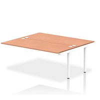 Impulse Bench B2B Ext Kit 1800 White Frame Office Bench Desk Beech