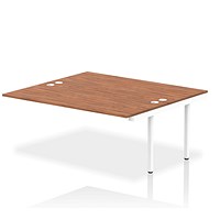 Impulse Bench B2B Ext Kit 1800 White Frame Office Bench Desk Walnut