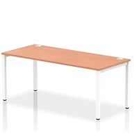 Impulse Bench Single Row 1800 White Frame Office Bench Desk Beech