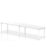 Impulse Bench Single Row 2 Person 1800 White Frame Office Bench Desk White