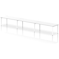 Impulse Bench Single Row 3 Person 1800 White Frame Office Bench Desk White