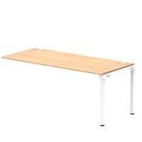 Impulse Bench Single Row Ext Kit 1800 White Frame Office Bench Desk Maple