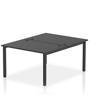 Impulse Bench B2B 2 Person 1200 Black Frame Office Bench Desk Black