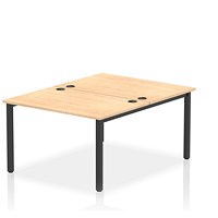 Impulse Bench B2B 2 Person 1200 Black Frame Office Bench Desk Maple