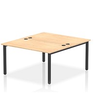 Impulse Bench B2B 2 Person 1400 Black Frame Office Bench Desk Maple Impulse Bench B2B 2 Person 1400 Black Frame Office Bench Desk Maple