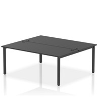 Impulse Bench B2B 2 Person 1800 Black Frame Office Bench Desk Black