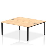 Impulse Bench B2B 2 Person 1800 Black Frame Office Bench Desk Maple