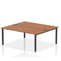 Impulse Bench B2B 2 Person 1800 Black Frame Office Bench Desk Walnut