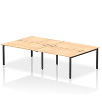 Impulse Bench B2B 4 Person 1400 Black Frame Office Bench Desk Maple