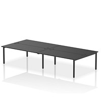 Impulse Bench B2B 4 Person 1800 Black Frame Office Bench Desk Black