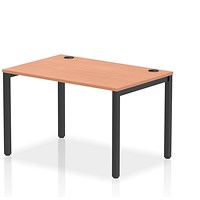 Impulse Bench Single Row 1200 Black Frame Office Bench Desk Beech