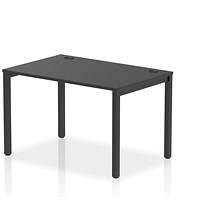 Impulse Bench Single Row 1200 Black Frame Office Bench Desk Black