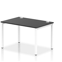 Impulse Bench Single Row 1200 White Frame Office Bench Desk Black