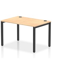 Impulse Bench Single Row 1200 Black Frame Office Bench Desk Maple