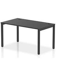 Impulse Bench Single Row 1400 Black Frame Office Bench Desk Black