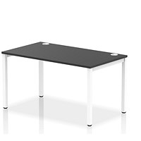 Impulse Bench Single Row 1400 White Frame Office Bench Desk Black