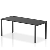 Impulse Bench Single Row 1800 Black Frame Office Bench Desk Black