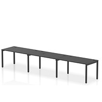 Impulse Bench Single Row 3 Person 1400 Black Frame Office Bench Desk Black