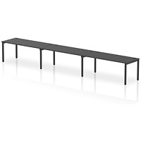 Impulse Bench Single Row 3 Person 1800 Black Frame Office Bench Desk Black