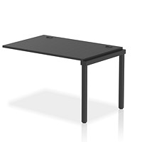Impulse Bench Single Row Ext Kit 1200 Black Frame Office Bench Desk Black