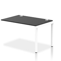Impulse Bench Single Row Ext Kit 1200 White Frame Office Bench Desk Black