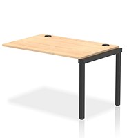 Impulse Bench Single Row Ext Kit 1200 Black Frame Office Bench Desk Maple Impulse Bench Single Row Ext Kit 1200 Black Frame Office Bench Desk Maple