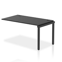Impulse Bench Single Row Ext Kit 1400 Black Frame Office Bench Desk Black