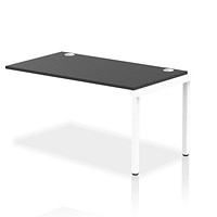 Impulse Bench Single Row Ext Kit 1400 White Frame Office Bench Desk Black
