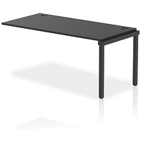 Impulse Bench Single Row Ext Kit 1600 Black Frame Office Bench Desk Black