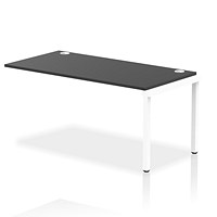 Impulse Bench Single Row Ext Kit 1600 White Frame Office Bench Desk Black