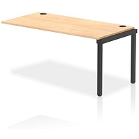 Impulse Bench Single Row Ext Kit 1600 Black Frame Office Bench Desk Maple