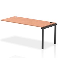 Impulse Bench Single Row Ext Kit 1800 Black Frame Office Bench Desk Beech